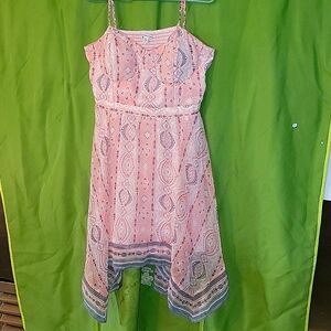 Size 1X American Eagle spaghetti strap pink and black dress